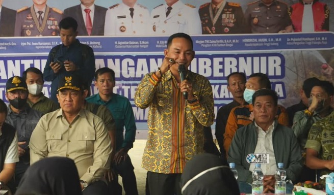 Wabup Mura Sambut Bantuan Pemprov Kalteng untuk Masyarakat Terdampak Karhutla