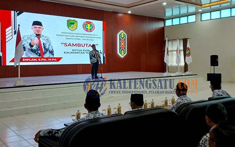 Ketua PGRI Kalteng Soroti Kesejahteraan Guru Honorer pada Konferensi Kerja PGRI Barito Utara 2026